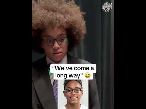 Olivia Miles' reaction to seeing a photo of her younger self 😂 (via @minnesotalynx/TT)