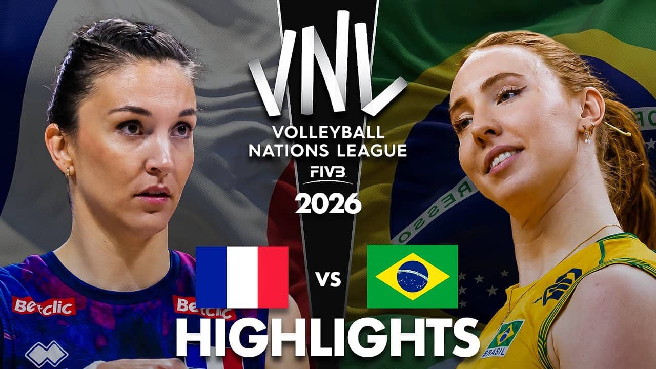 Brazil 🇧🇷 vs France 🇫🇷 | Highlights | Women's VNL 2026