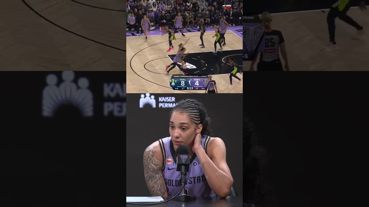 "We Just Changed Our Energy" — Gabby Williams #wnba #goldenstatevalkyries #shorts #gabbywilliams