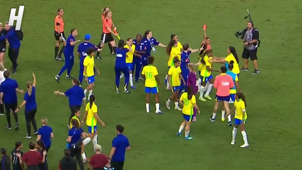 USA vs Brazil ENDS in CHAOS! Brazil GO OFF on Ref After Whistle 🚨😳