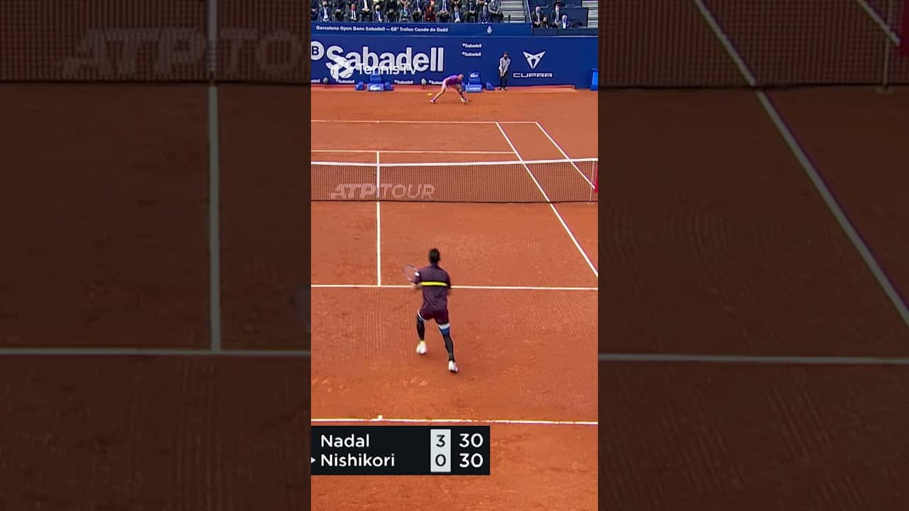 Insane Rafael Nadal Pass vs Nishikori 😮‍💨