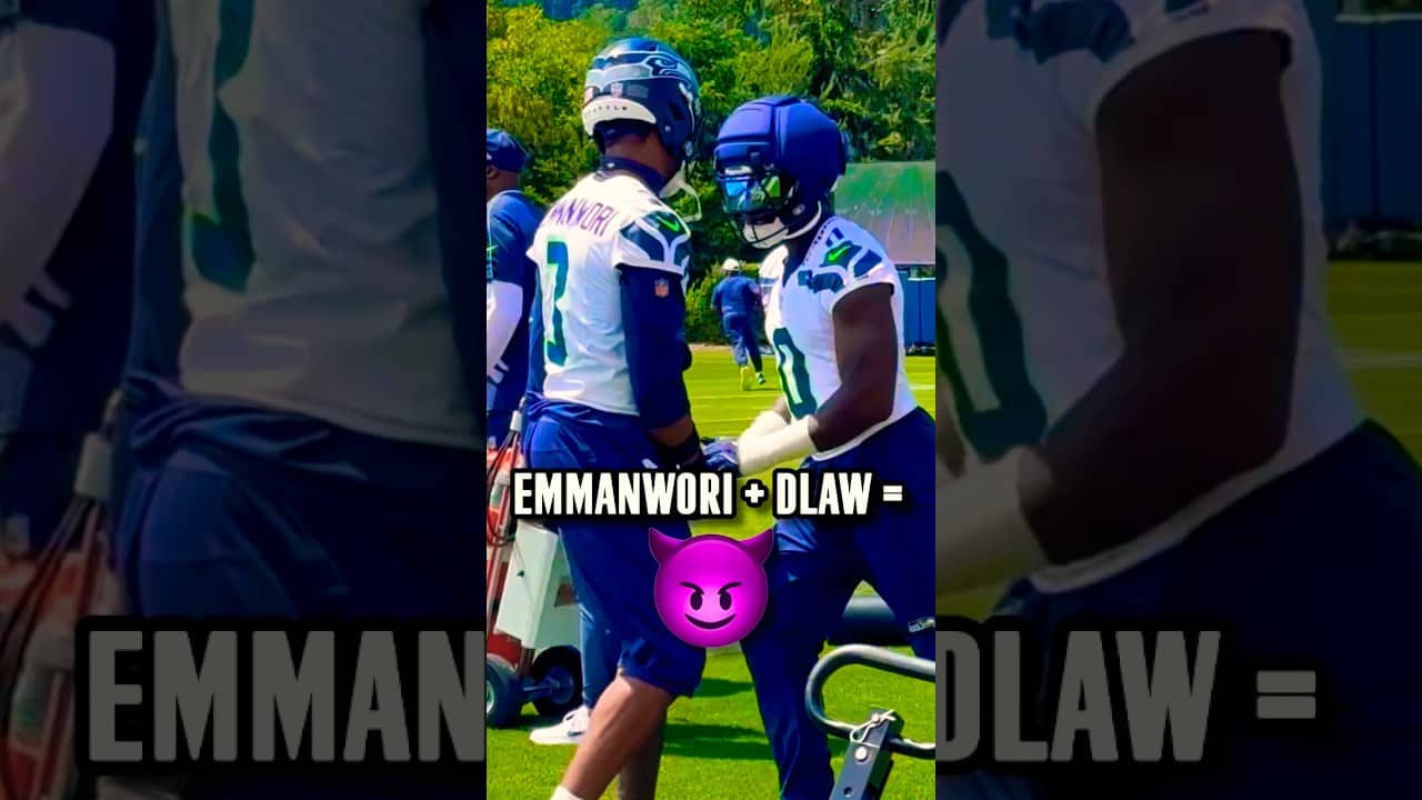 Nick Emmanwori is learning EDGE skills from DLaw😈 #nfl #seahawks #seattleseahawks