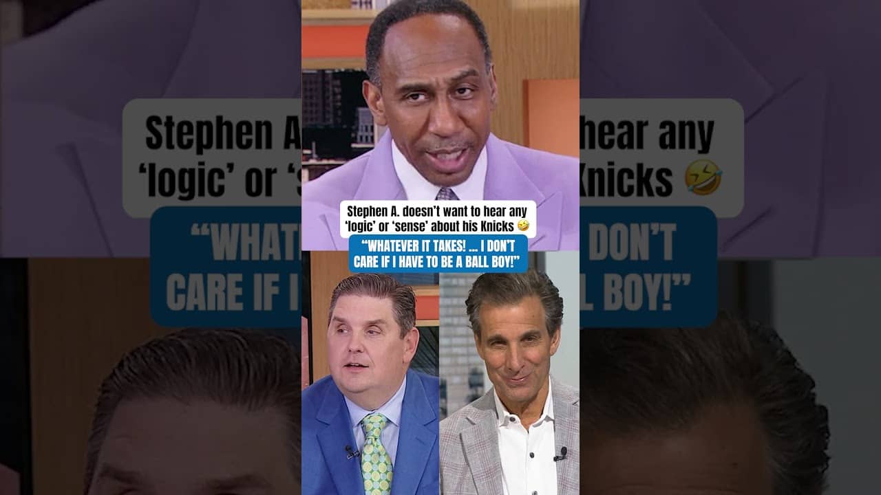 Stephen A. will do WHATEVER it takes for the Knicks 🤣