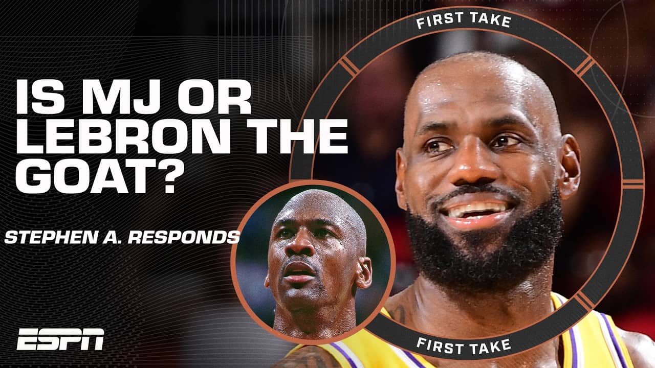 Stephen A. reacts to LeBron's comments on the GOAT DEBATE 🐐 | First Take