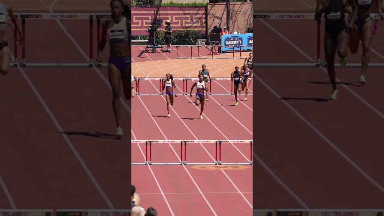 A Trojan takeover to end the night ✌️ Anna Cockrell & Dalilah Muhammad go 1-2 in the 400mH 🔥 #track