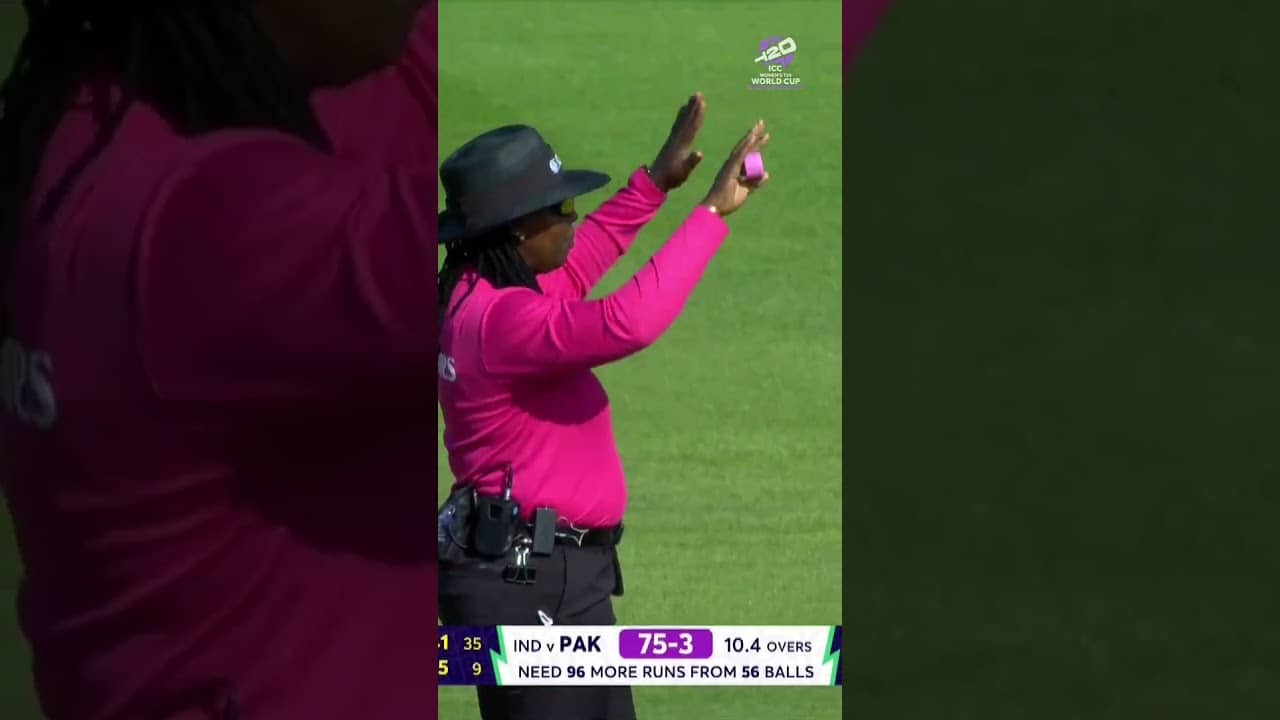 DIRECT HIT 🎯 Deepti Sharma with a magnificent piece of fielding 👏 #T20WorldCup