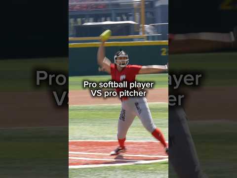 Pro Softball Player vs Pro Baseball Player #baseball #softball