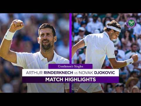 A THRILLING show! 🤩 | Arthur Rinderknech v Novak Djokovic | Highlights | Wimbledon 2026