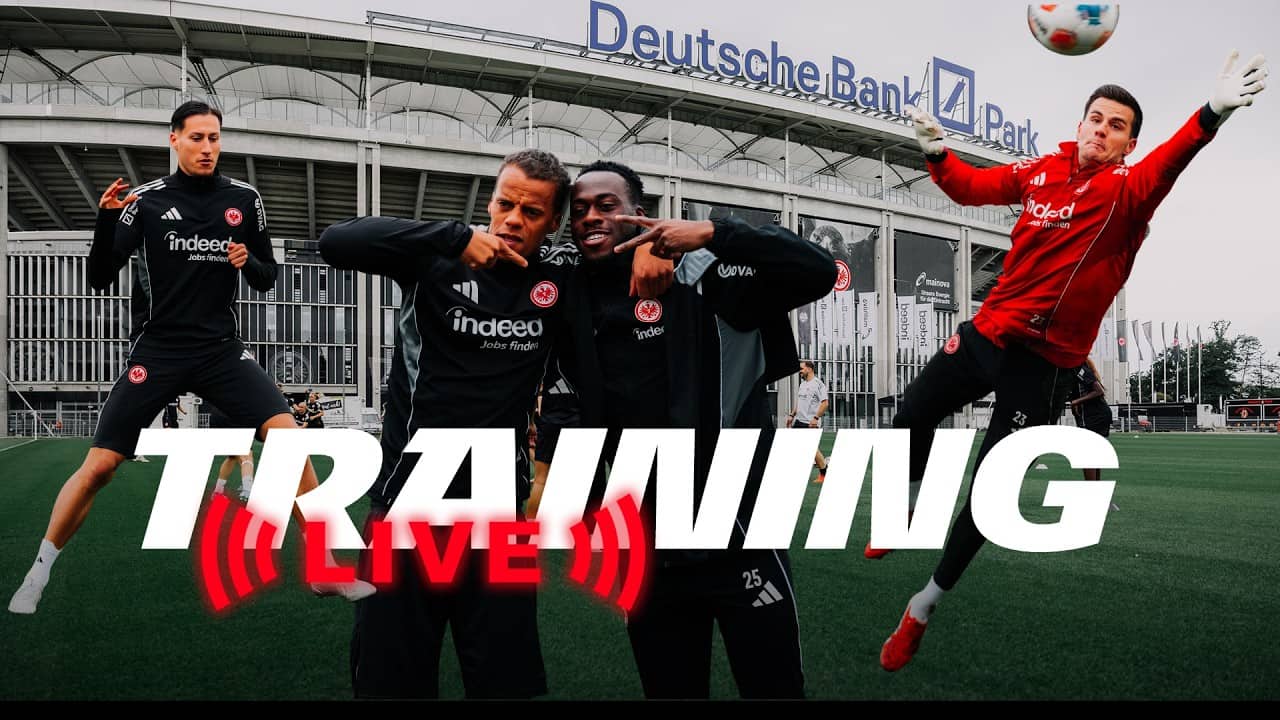 Torschuss-Wettbewerb mit Strafe für Verlierer I Training aus dem Deutsche Bank Park