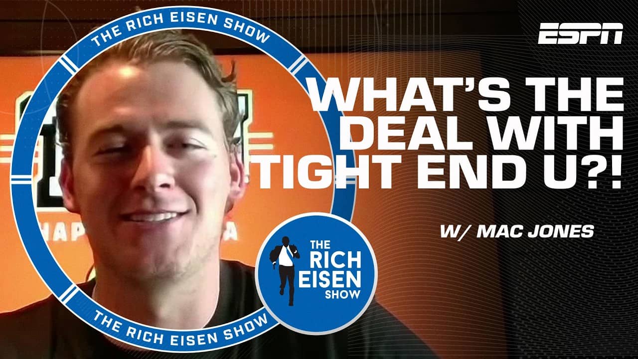 Mac Jones says Tight End U is 'good, educational football' not just partying 😅 | The Rich Eisen Show