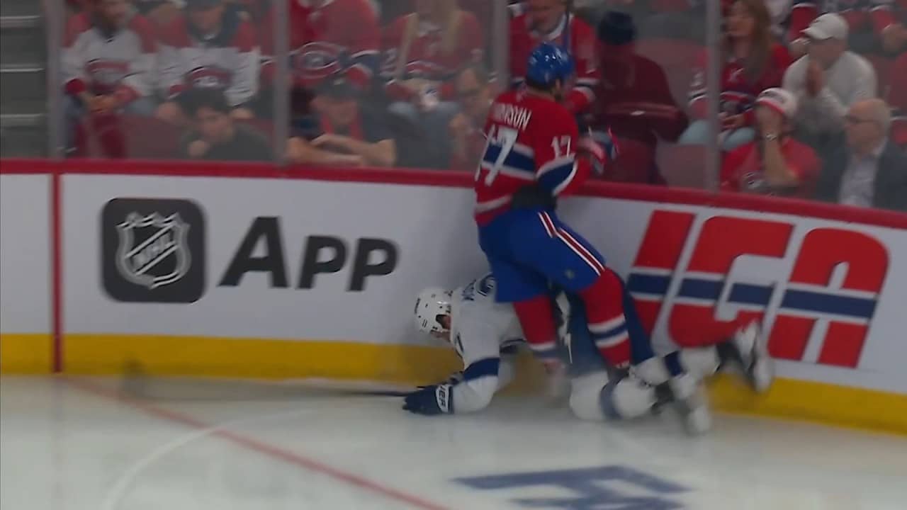 Josh Anderson Injures Himself Boarding Ryan McDonagh, Heads To Locker Room
