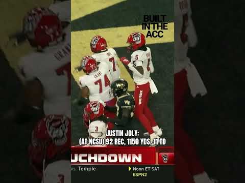 🎯Big-time red zone target Justin Joly is #BuiltInTheACC and NFL ready after two seasons at NC State