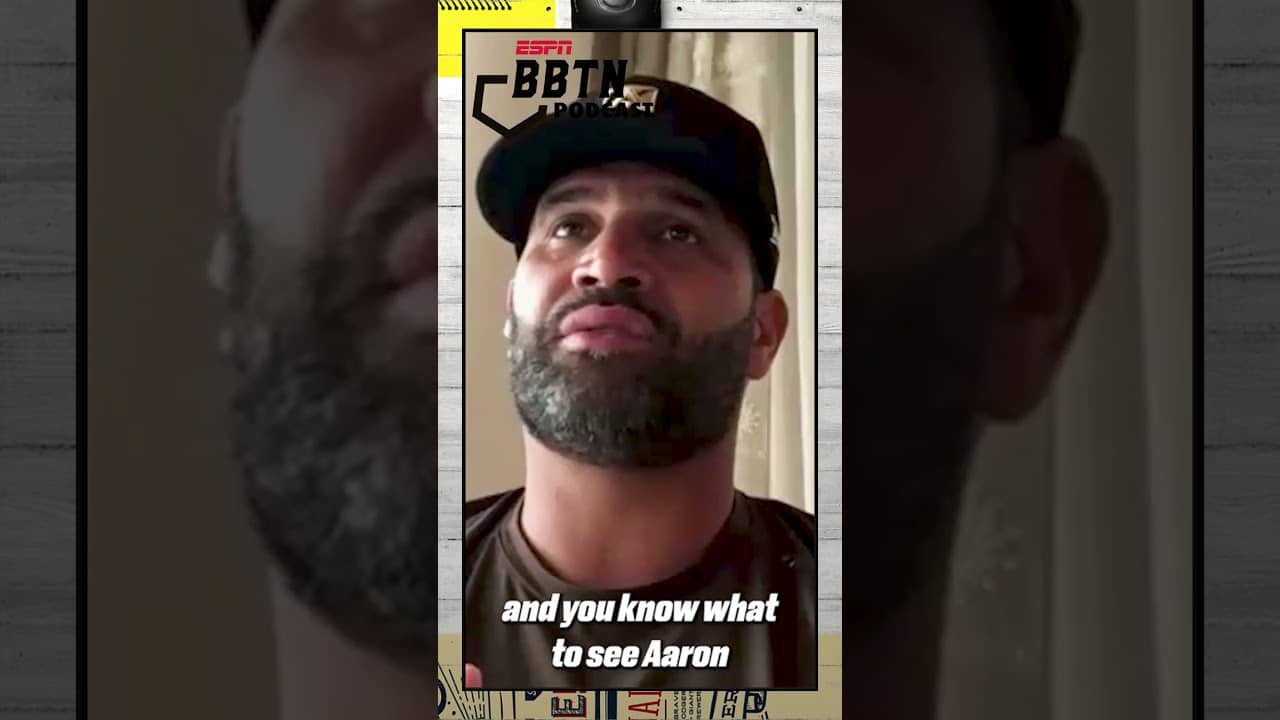 "People say he's not a clutch hitter in the postseason. Yeah right" 😅 Pujols on Judge's greatness