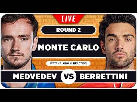 MEDVEDEV vs BERRETTINI • ATP Monte Carlo 2026 • LIVE Tennis Watchalong