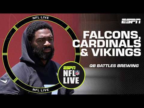 QB BATTLES ⚔️ Who will start for the Falcons, Cardinals & Vikings?! | NFL Live