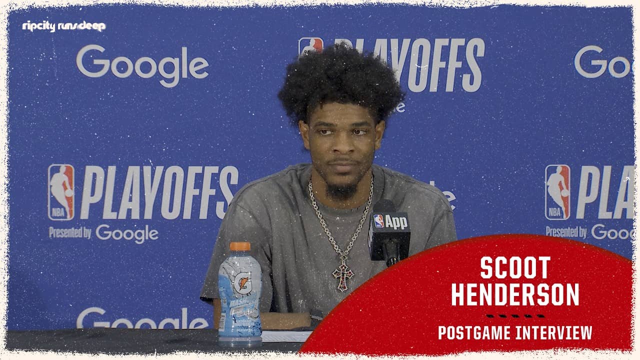 Scoot Henderson Talks His First Playoff Game vs Spurs | Portland Trail Blazers | April 19, 2026