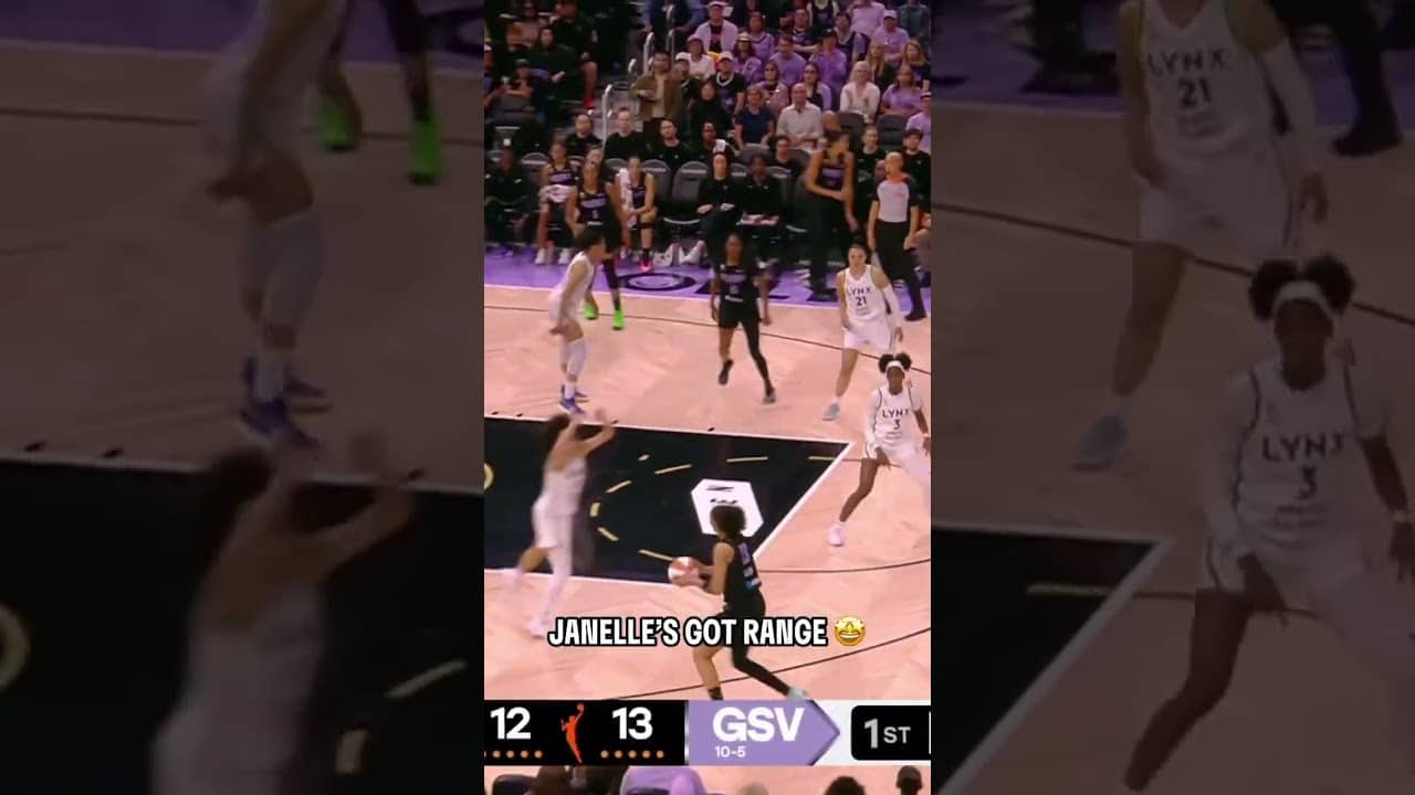 Janelle Salaün With The 3-Pointer! 🤩 #wnba #goldenstatevalkyries #shorts