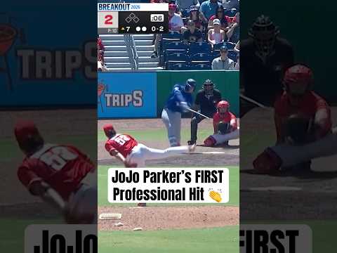 JoJo Parker tallies his FIRST professional hit 👏 #Toronto #BlueJays #SpringBreakout #MLB