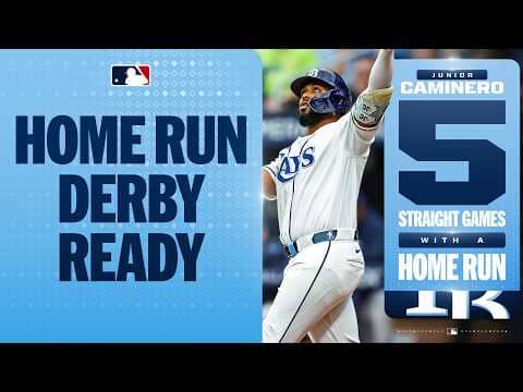 DERBY READY! 💪 Junior Caminero crushes a 438-foot home run! 💥 (7 HR in his last 5 games! 🔥)