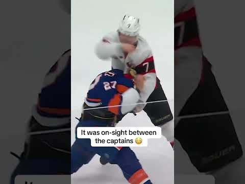 OPENING FACEOFF BRAWL 💥 Brady Tkachuk & Anders Lee drop gloves 1 second in AGAIN