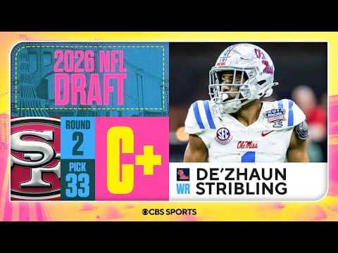 49ers select De'Zhaun Stribling in Second Round | 2026 NFL Draft Grades & Reaction