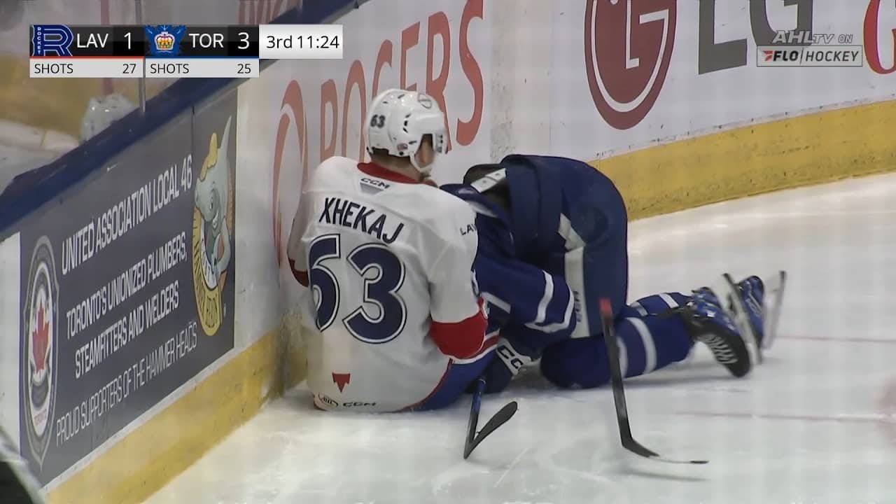 Florian Xhekaj Cheap Shots Ryan Tverberg While He's Down, Earns Misconduct Penalty