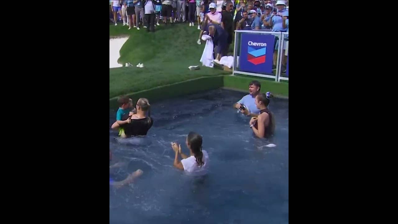 CANNONBALL 🏊‍♀️ Nelly Korda celebrates Chevron Championship win 🏆⛳