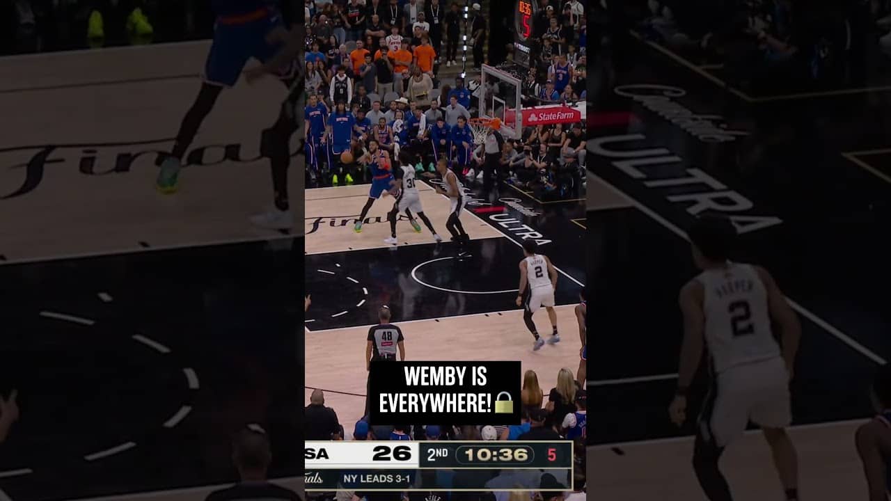 Sorry, rims closed👋 #Wemby #Defense #Spurs #NBAFinals