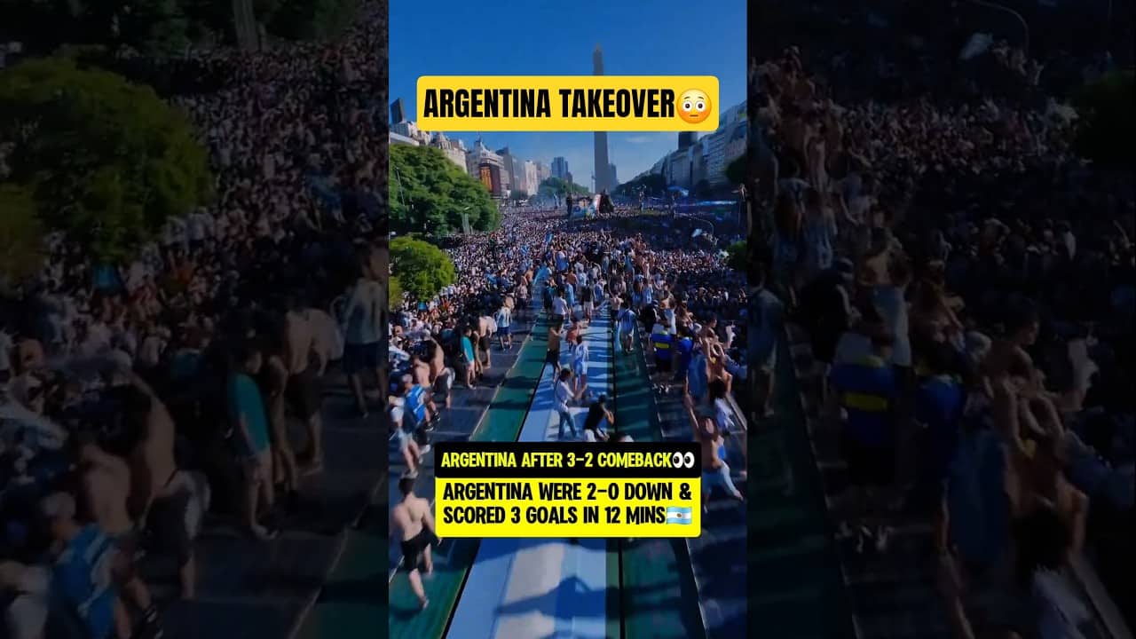 Millions flood city for Argentina WIN😮