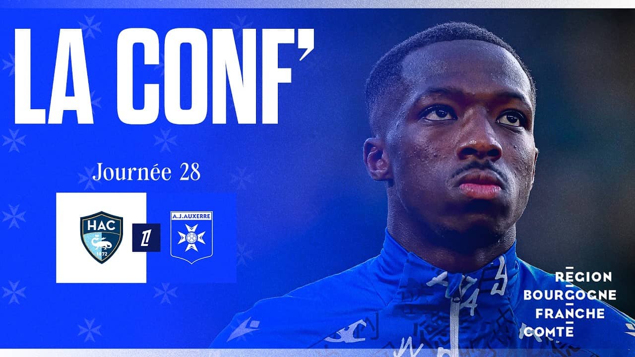 J28 - La conférence de presse de Christophe Pelissier et Lamine Sy avant Le Havre-AJA