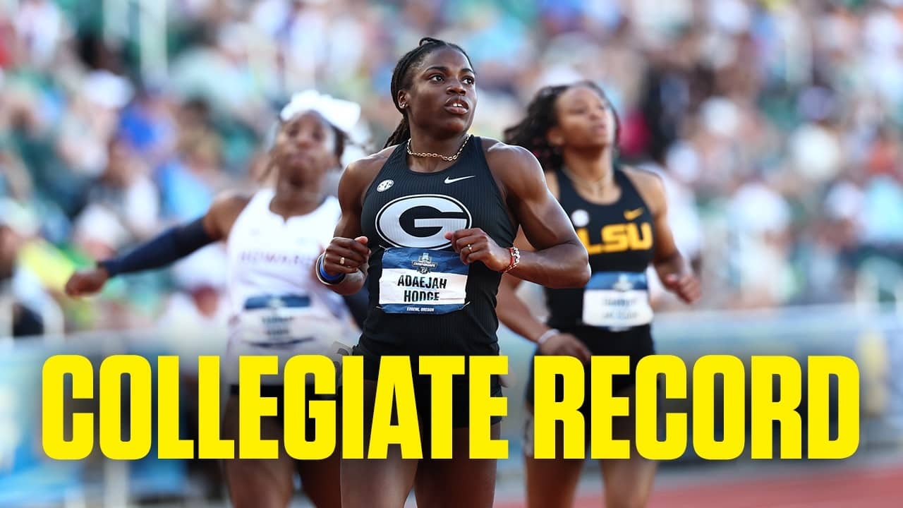 Georgia's Adaejah Hodge breaks 200m collegiate record at 2026 NCAA Championships