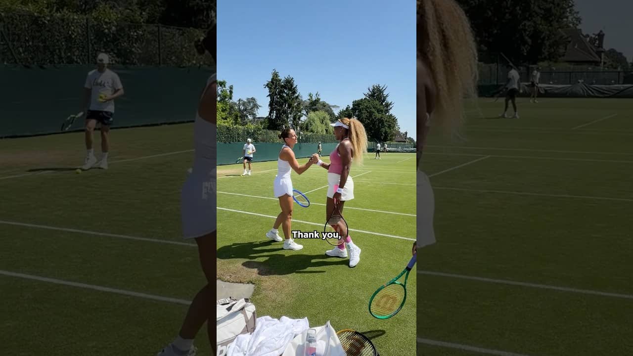Serena and Marta bringing the wholesomeness to SW19 🥹