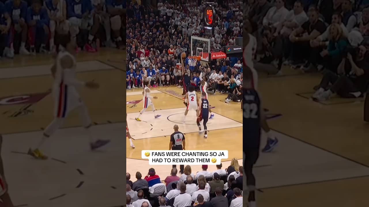 🤣 Cheering so loud, he had to show off. #cavs #nbaplayoffs #basketball #cleveland #jarrettallen