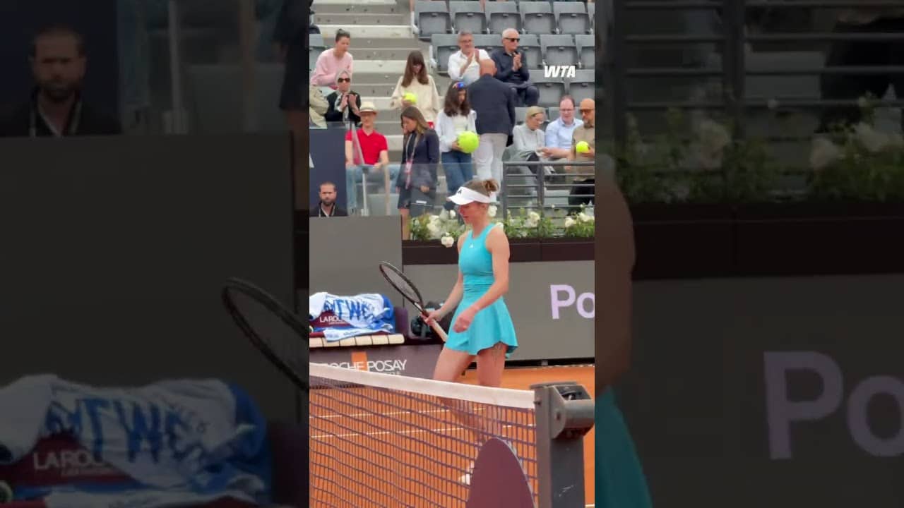Dominant display 💪 Elina Svitolina is into the Round of 16 in Rome! #WTA #ElinaSvitolina #Tennis