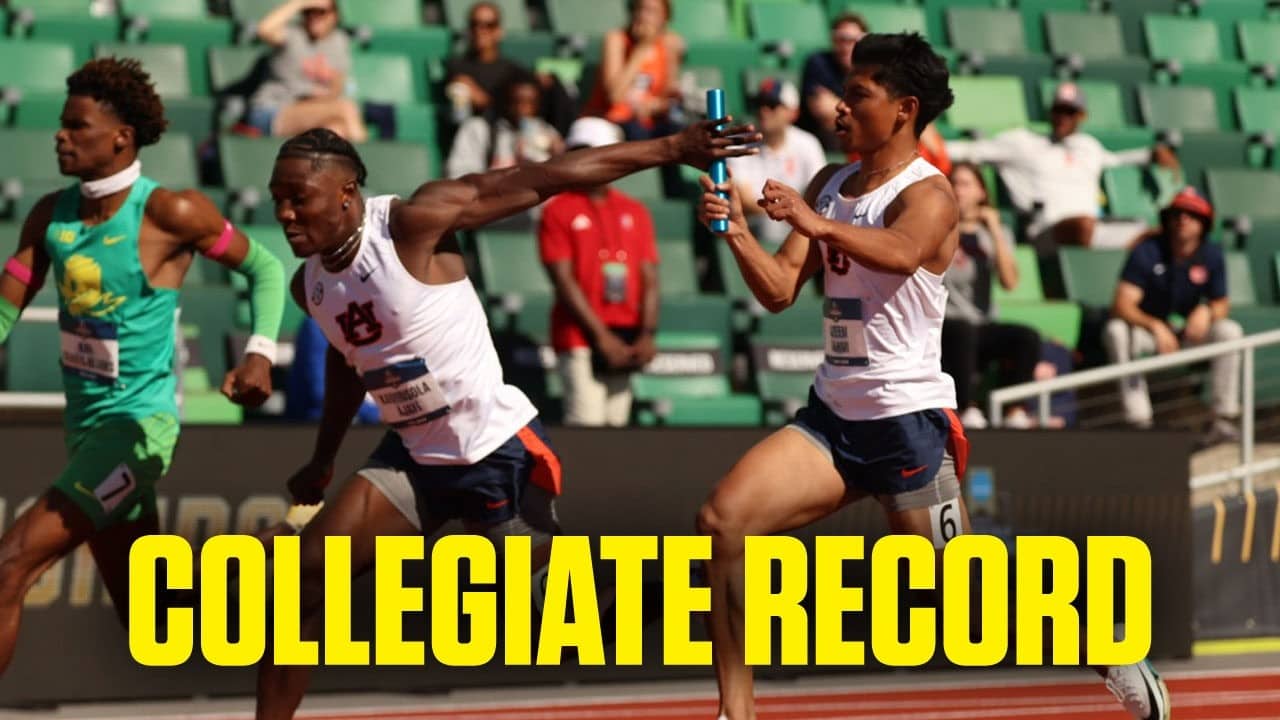 Auburn sets new men's 4x100 collegiate record at 2026 outdoor track and field championships