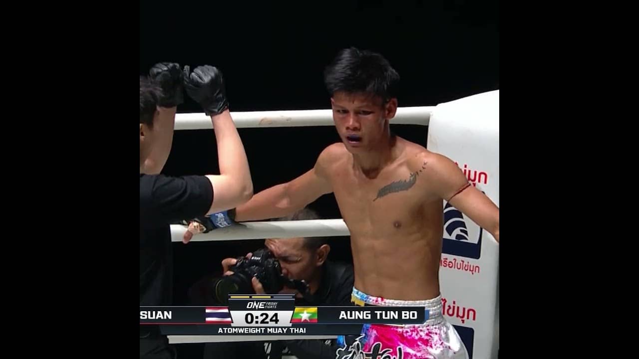 WHAT A BANGER 💥 Mahesuan rallies back from two knockdowns to stop Aung Tun Bo!
