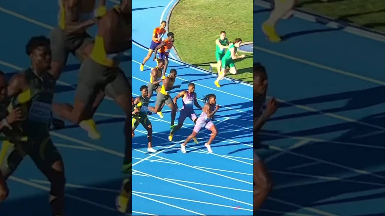 USA edge out defending champions South Africa for 4x100m relay gold in Gaborone #WorldRelays