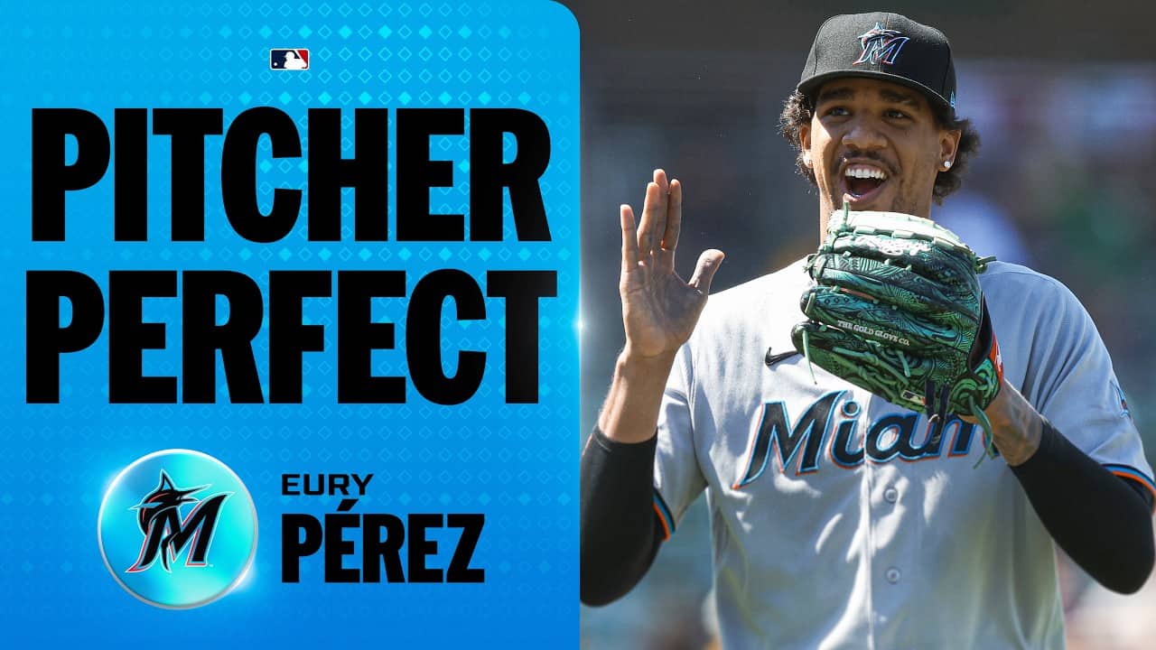 Eury Pérez throws SEVEN PERFECT INNINGS against the A's! 🐟🤩 | MLB Highlights