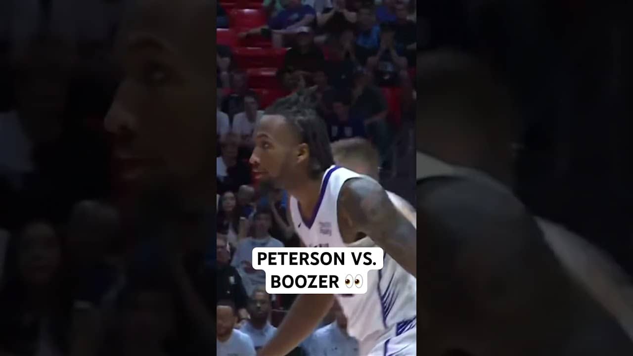 Darryn Peterson and Cam Boozer exchange buckets early in their summer league matchup