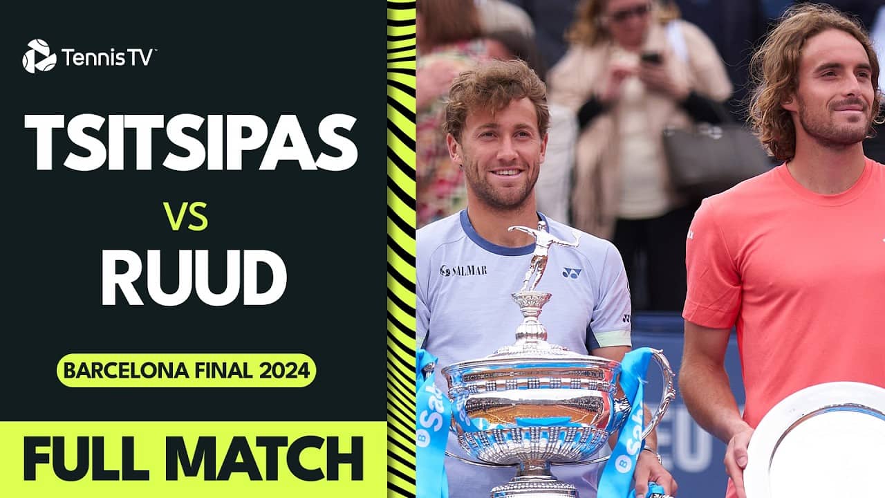 Stefanos Tsitsipas & Casper Ruud 2024 Barcelona Final IN FULL ✨🏆
