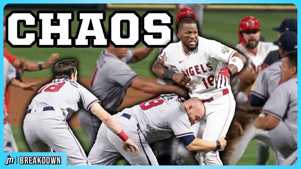 Angels and Braves benches clear, a breakdown