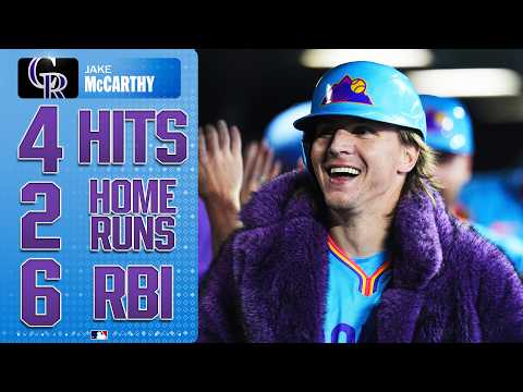 Jake McCarthy's GRAND SLAM highlights a four-hit, six-RBI game for the Rockies! 😯🔥