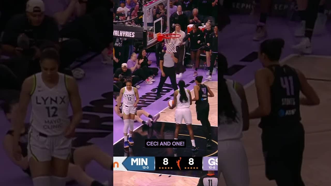 Ceci with the And-1! 😤🤌 #wnba #goldenstatevalkyries #shorts
