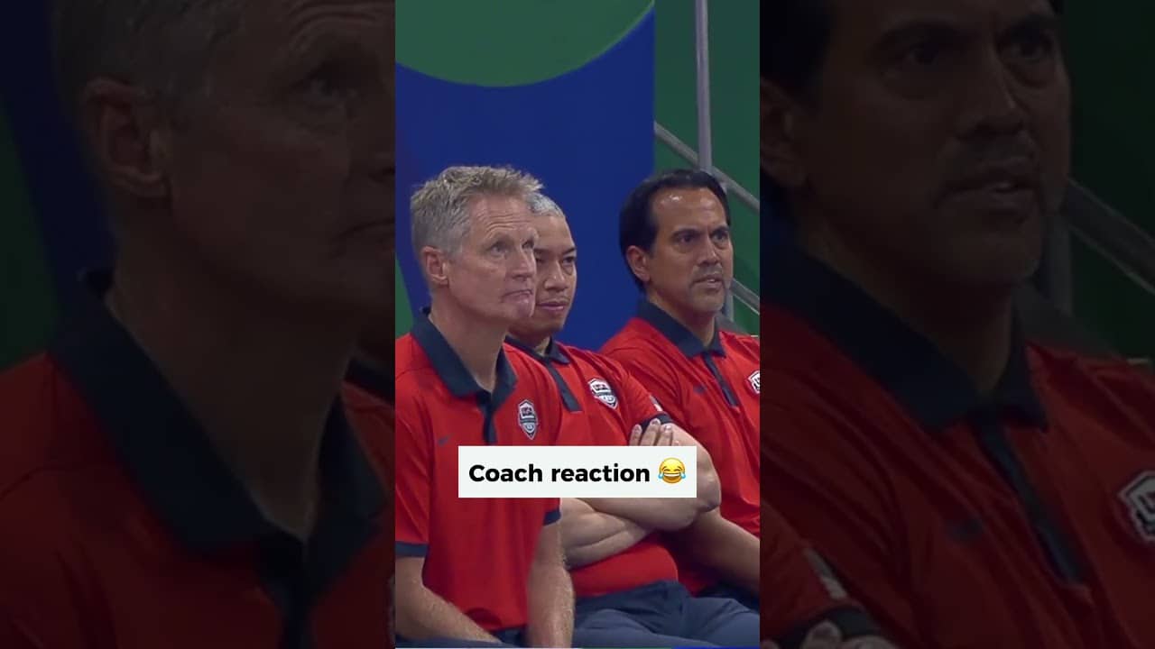 Even the USA coaches couldn’t believe it 😅 #FIBAWC