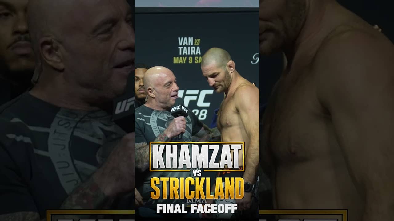 Khamzat Chiamev and Sean Strickland SEPARATED at final #UFC328 faceoff! 💥🔥👀