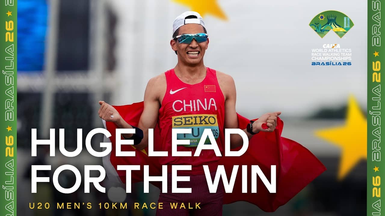 Pu Huajia dominates U20 10km with sub-40 walk | World Race Walking Team Championships Brasilia 26