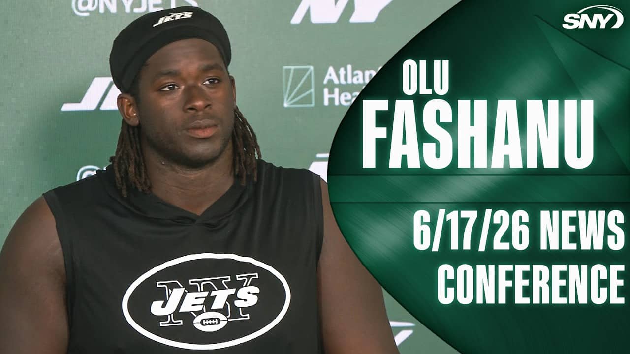Olu Fashanu talks new offense for Jets, squaring off with rookie David Bailey