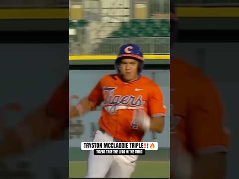 Find the gap ➡️ take the lead #clemson #clemsontigers #collegebaseball #ncaabaseball #baseball