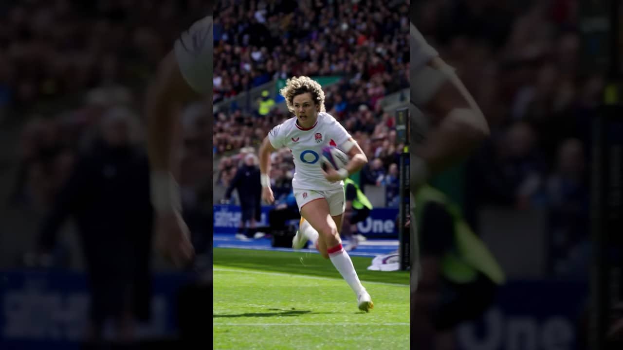 Ellie Kildunne running in her 50th try for England 🌹| #redroses #englandrugby