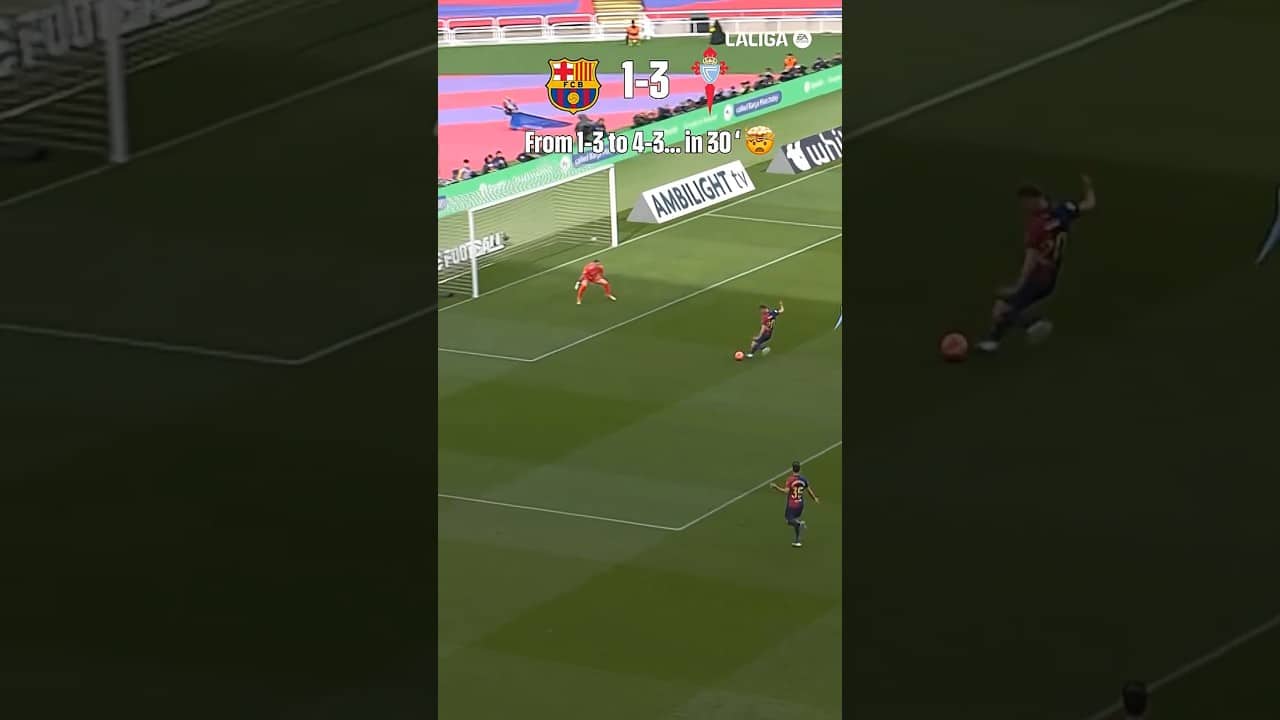 Down 1–3… then this happened 🤯 #LaLigaHighlights #shorts #fcbarcelona #football